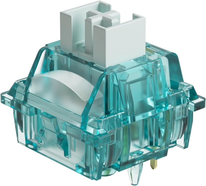 AKKO مفتاح كليك كريمي سماوي مع موزع LED للوحة مفاتيح ميكانيكية مضاءة من الخلف - 5 دبابيس 50gf مشحم مسبقًا مع هيكل MX القياسي للألعاب (45 قطعة) - Image 1